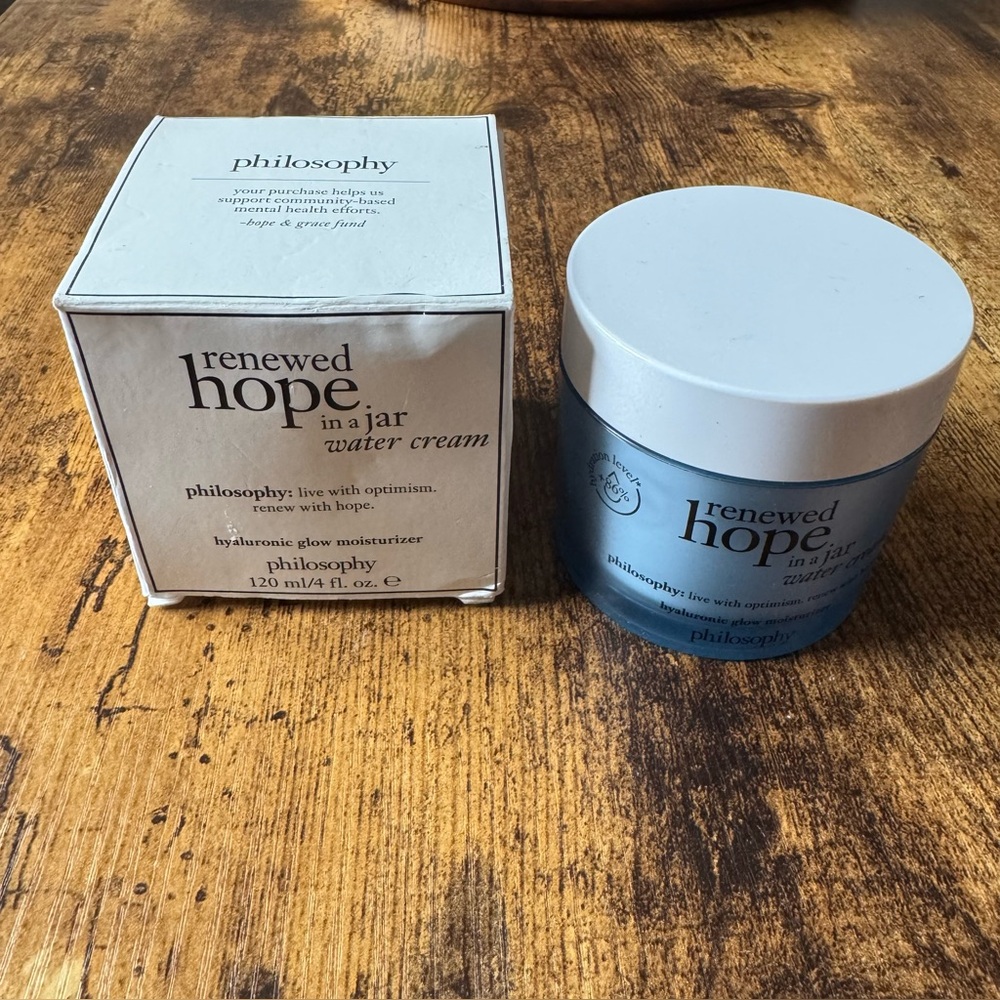 Philosophy Renewed Hope In A Jar Water Cream Glow Moisturizer 4 floz